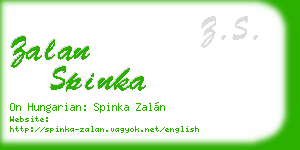 zalan spinka business card